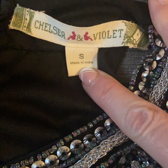 Chelsea & violet beaded top size S - Picture 2 of 4